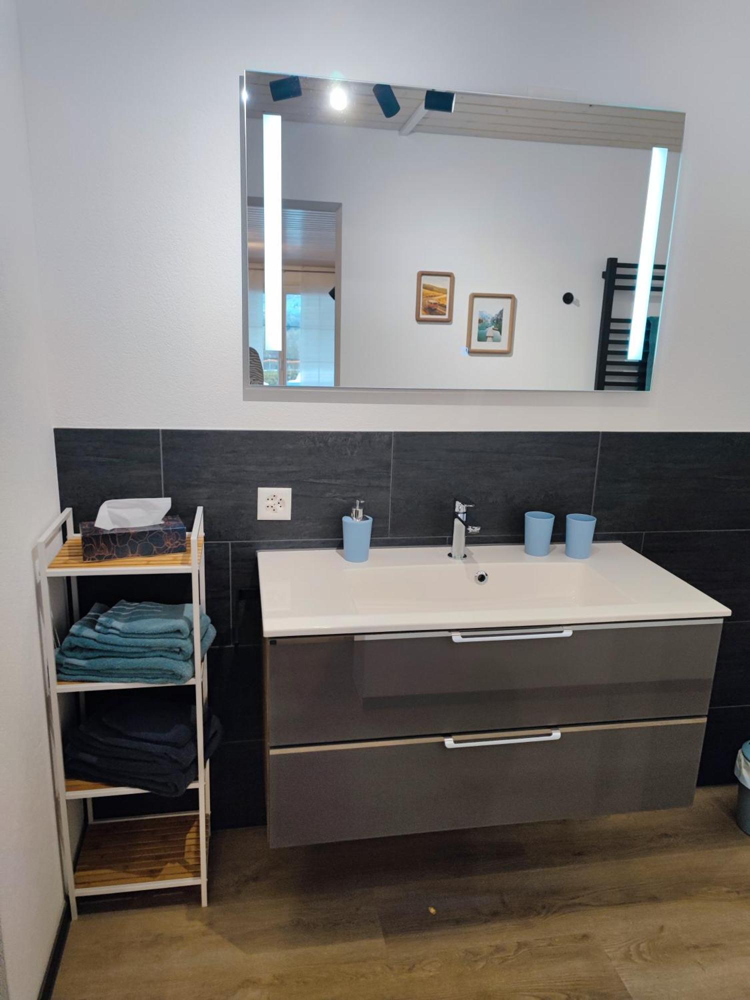 Kleine Auszeit - 2-Zimmer Ferienwohnung Spiez Exterior foto
